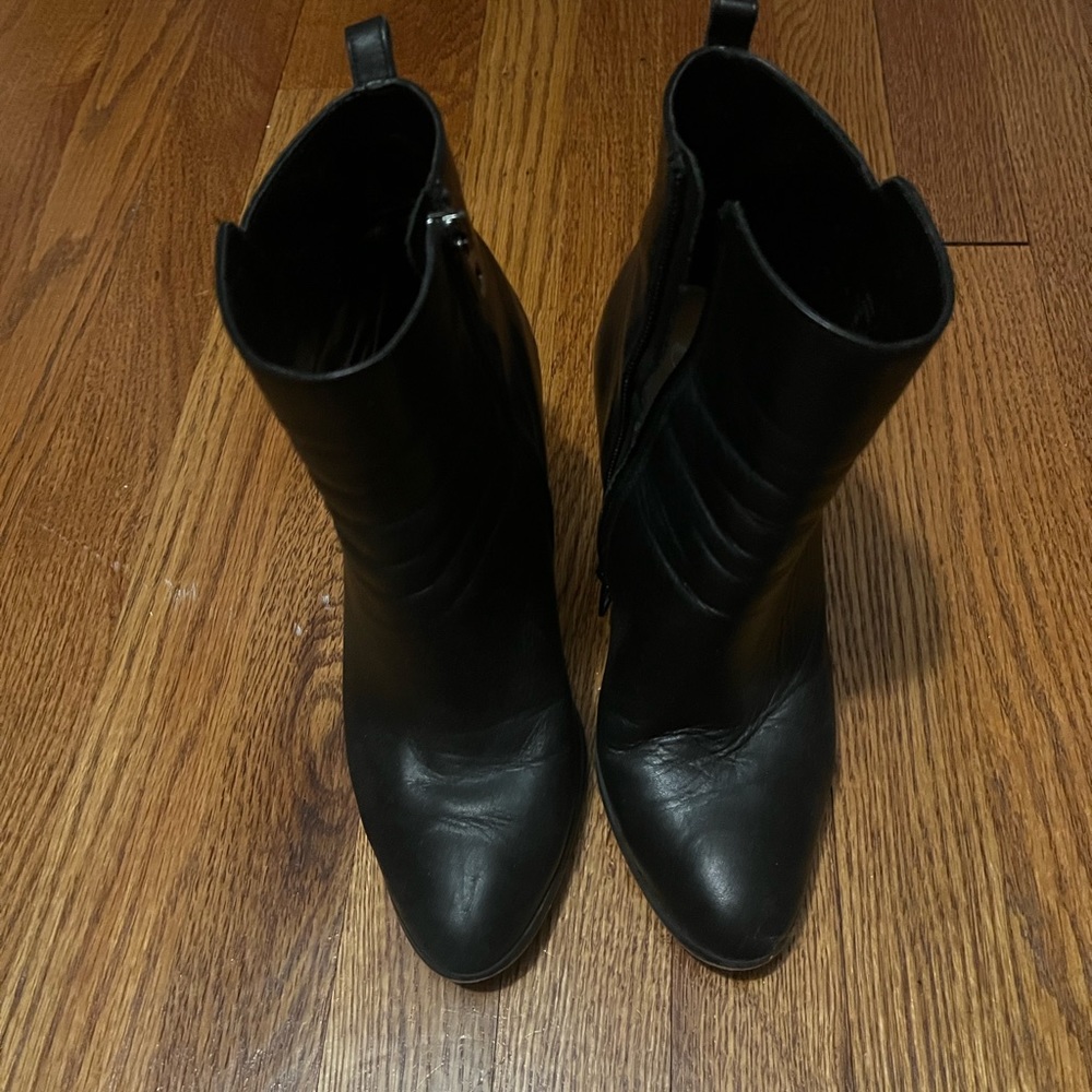 Coach black heeled booties